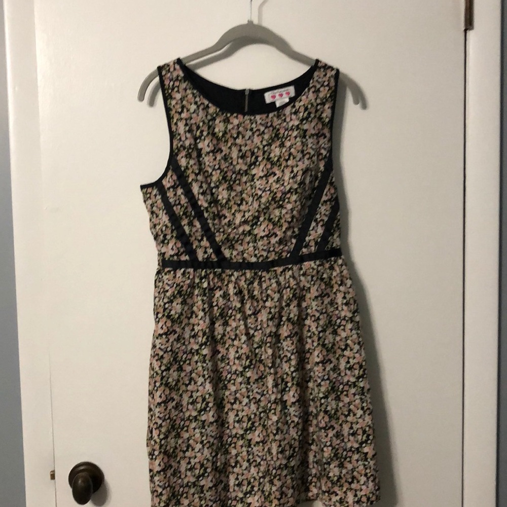 Three Pink Hearts Babydoll Dress